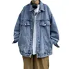 Chaqueta de mezclilla para hombre 2024 otoño moda de calle marca de moda chaqueta casual estilo Hong Kong guapo holgado estudiante ropa casual superior