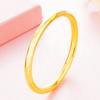 Pulsera Estilo Similar de Douyin, Herencia de Método Antiguo, Pulsera de Oro Sólido Arenado, Suministro Igual de Transmisión en Vivo de la Tienda de Oro Liso, Venta Caliente