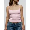 2025 Top Sencillo de Tirantes Finos Rayado sin Mangas para Mujer Camisola Estilo Corto para Uso Diario Casual