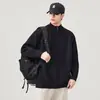 Suéter de Color Sólido para Hombre 2025 Otoño e Invierno Nuevo Estilo Tejido Perezoso de Alta Gama Casual Chaqueta Cardigan Beige Negro en Stock