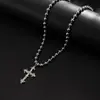 Collar Nuevo Transversal con Forma de Cruz Europea y Americana, Accesorio Masculino de Nicho de Lujo Ligero, Joyería de Cuello Versátil de Moda