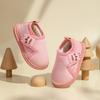 Chinelos de Algodão de Inverno para Crianças Meninos e Meninas, Quentes, Antiderrapantes, Fechamento em Velcro com Forro de Lã, Sapatos Externos de Algodão para Crianças Pequenas e Médias