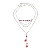 Collar Gargantilla con Colgante de Estilo Gótico Oscuro Transfronterizo Europeo y Americano, Cadena de Borla Personalizada, Cadena para Clavícula