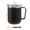 Taza Antiescaldado de Gran Capacidad de Acero Inoxidable 304, Diseño Sencillo para Estudiantes y Trabajadores de Oficina, Taza de Café Aislada con un Toque de Lujo Ligero y de Alta Gama