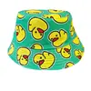 Chapéu de Pescador Criativo Estampado Dupla Face 100% Algodão Masculino e Feminino para Uso Externo Casual Proteção Solar Chapéu de Sol Popular na Internet Versátil Chapéu Balde