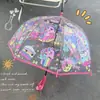 Gato de Manzana Verde Transparente Totalmente Automático Mango Largo 70% de Descuento Paraguas de Dibujos Animados Lindo Paraguas Plegable para Estudiante para Lluvia y Sol Engrosado