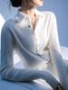 Suéter de Cuello Alto con Botones Blanco con Solapa Gruesa para Mujer Invierno 2025 Súper Lindo Delgado Top Interior de Punto para Mujer
