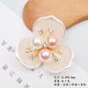 Versão coreana de imitação de Pérola Shell Flor coração DIY acessórios de liga flor para segurar da noiva acessórios de cabelo sapatos roupa material de bolsa