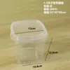 0.3 0.5 1 2 L cubo de plástico blanco transparente cuadrado portátil cubo de almacenamiento sellado sin fugas incoloro