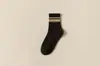 Calcetines de Media Pantorrilla para Hombre de Primavera y Otoño Rayados Modernos Largos Deportivos Transpirables Absorbentes de Sudor Estudiante Casual de Algodón Absorbentes de Sudor y Resistentes al Olor