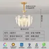 Luminária de Sala de Estar com Penas, Lustre de Luxo Leve Estilo Europeu, Novo Modelo 2025, Conjunto de Luminárias para Sala de Estar e Sala de Jantar, Pacote de Luminárias Estilo Francês, Luminária de Quarto