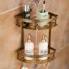 Toallero de estilo europeo, antiguo juego de colgante para baño, de aluminio, para colgar en la pared, con herrajes tallados vintage.