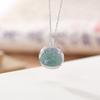 Yilu Plata S925 Plata Esterlina Jade Agua Azul Nuevo Estilo Chino Retro Guofeng Colgante Maitreya Buda Personalizado Colgante Plata Gong