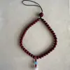 Suministro del Fabricante de Cadena para Teléfono Móvil de Cinabrio con Bajo Contenido del Año Zodiacal Femenino Exquisita Cadena para Teléfono Móvil con Cuentas de Mineral Crudo Arena Dorada Púrpura Anti-Pérdida