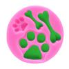 Ossos Urso Pílulas Pegadas de Cão Pé Silicone Flip Candy Molde DIY Bolo Decoração Molde de Chocolate