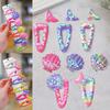 Versión coreana de lentejuelas de color fluorescente accesorios pinza para el pelo de cola de pez bebé accesorios pinza BB para bebé materiales para accesorios para el pelo