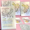 Conocimientos Esenciales de Geografía China Memorización Rápida Mapas Dibujados a Mano Pegatinas Puntos de Conocimiento División por Áreas de Examen Pegatinas de Memorización Rápida