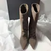 Nueva colección otoño 2026: botines retro con efecto adelgazante, con punta fina, tacón alto y diseño sin cordones, perfectos para combinar con pantalones