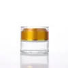 Pote de Creme de Vidro Fosco com Tampa de Vedação Acrílica, Frasco Portátil à Prova de Luz para Amostra de Cosméticos para Creme Facial e Creme para Olhos