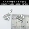 Acessórios de joias DIY liga de prata retrô pingente de árvore de Natal 24mm material decorativo para roupas e bolsas pingente