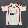 0607 retro AC Milán No. 22 Kaka camiseta de visitante Liga de Campeones Pirlo AC camiseta de fútbol de manga corta venta al por mayor transfronteriza