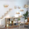 Árbol para Gatos de Pared DIY Marco de Escalada para Gatos Montado en Pared Rascador para Gatos Montado en Pared Plataforma de Salto para Gatos Estante para Gatos de Madera Maciza Cama para Gatos Integrada