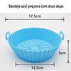 Pad de Silicone para Air Fryer Bandeja Tigela de Silicone Placa Espessa Resistente a Altas Temperaturas Forno Redondo Quadrado Forma de Silicone Assadeira Tapete de Panela