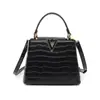 Marca de bolsas de mão para comércio exterior, alternativa à bolsa com estampa de crocodilo, bolsa de ombro simples da moda transfronteiriça, bolsa feminina personalizada OEM
