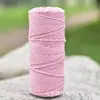 Corda de Algodão Colorida Transfronteiriça de 2mm para Tecelagem DIY Fio de Algodão Grosso e Fino Corda para Tapeçaria Corda para Amarração Corda Decorativa Corda Redonda