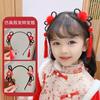 Ano Novo estilo chinês joias infantis simulação trançado headband bonito festivo borla flor headband Ano Novo estilo acessórios de cabelo