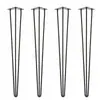 Estoque de fábrica móveis simples perna de mesa de metal perna de mesa preta perna de ferro perna de mesa em forma de U perna tipo grampo de cabelo