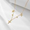 Joyería Transfronteriza Europea y Americana Collar de Cruz de Plata Esterlina 925 para Mujer Diseño Simple de Nicho ins Lujo Ligero Cadena de Cuello de Diamantes