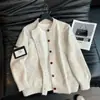 Suéter cardigan de gola redonda para homens e casais, botões coloridos, estilo old money, outono e inverno, atacado de fábrica transfronteiriço