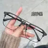 Gafas para miopía hombres guapos doble puente medio marco se pueden equiparar con graduación luz azul anti-protección ocular óptica marco de gafas liso moda femenina