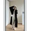 Cárdigan largo de punto mullido para mujer, otoño e invierno 2026, suave y con caída, abrigo adelgazante, transfronterizo ruso