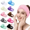 Venta al por mayor de fábrica Diadema Bordada para Deporte Yoga Salón de Belleza Estilo Simple Europeo y Americano Logotipo Personalizable Diadema con Velcro