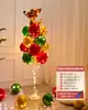 Decoración Navideña Luminosa Mesa Globos Flotantes Árbol de Navidad Tienda con Escaparate Flotante Atmósfera Festiva Arreglo de Escena de Disfraces