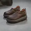 Zapatos Perforados Hechos a Mano Transpirables Retro Modernos, Suela Gruesa Hueca, Estilosos y Ultrasuaves para Salir, Novedad Verano 2026