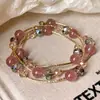 Novo Bracelete Magnético de Pérolas com Contas de Pedra Shoushan em Camadas Estilo Chinês 2026 Novo Modelo Joia Bracelete Exquisita de Nicho de Luxo Leve