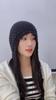 Gorro con borlas hecho a mano, cálido, con puntera, para mujer, con protección para las orejas, con cordones, tejido a la moda, para otoño e invierno, estilo coreano