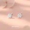 Pendientes de Botón de Camelia Estilo Bosque de Plata de Ley S999 para Mujer, Nuevo Estilo Fresco de Verano, Pendiente Dulce Exquisito Suave Venta al por Mayor