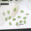 Atacado unhas postiças vermelhas da internet arte de unhas verde fruta strass diamante fundo pontiagudo formato amor borboleta tridimensional multi-corte acessórios para unhas