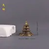 Pabellón de Latón, Templo del Cielo, Decoración Retro para el Hogar, Mascota de Té para Escritorio, Paisajismo de Rocalla, Pequeños Ornamentos Creativos de Mascota de Té