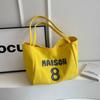 Bolsa Tote Nova de Grande Capacidade 2024 Bolsa de Mão de Lona para o Trabalho Moda Viagem Bolsa de Ombro Colorida Simples Classe