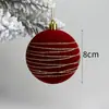 Bolas de Natal de Veludo em Cores Escuras, Decorações Penduradas para Árvore de Natal, Bolas de Natal de Veludo Personalizadas
