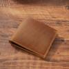 Comércio exterior Crazy Horse Leather Short Wallet Vintage Men's Casual Cowhide Wallet Coin Wallet Certificate Storage Card Holder em estoque