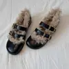 Zapatos Mary Jane planos y mullidos de estilo francés para mujer, nuevo modelo de invierno 2026, zapatos cálidos de algodón y lana de cordero para uso en exteriores