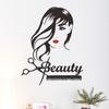 Pegatinas de pared de chica con labios rojos sexys decoración de fondo para salón de belleza y estudio pegatinas autoadhesivas FX-B181