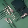 Lvyun Set de 14 Brochas de Maquillaje, Brocha para Sombras de Ojos, Brocha para Base de Maquillaje, Brocha para Corrector, Brocha para Rubor, Brocha Tubo para Maquillaje, Brocha para Contorno