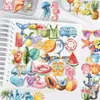 Colección de decoración de pegatinas retro americanas DIY planificador funda de teléfono pegatinas de dibujos animados creativas impermeables venta al por mayor transfronteriza
